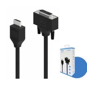 8ware-8W-HDMIDVIF-8ware Pro Series 2M HDMI to DVI cable Male to Male Nickel plated high performance 30AWG OD6.0 Copper PVC TPE (Retail package)