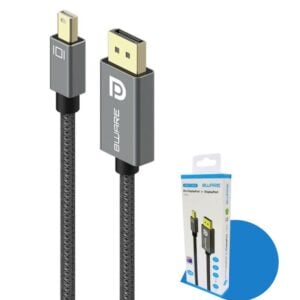 8ware-8W-MDPDP-8ware Pro Series 4K 1M 60Hz Mini DisplayPort Male to DisplayPort Male cable high quality Premium connectors support MST monitor (Retail package)