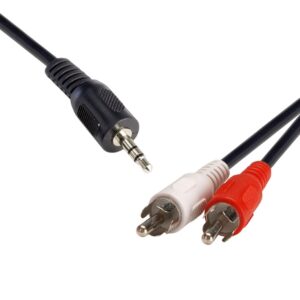 8ware-QK-8057-8Ware 3.5 Streo Plug to 2 x RCA Plug Male to Male Vadio Cable for Multi Device 1.5m Cable