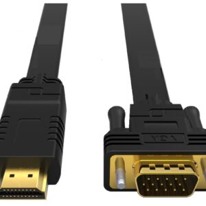 8ware-RC-HDMIVGA-2-8Ware HDMI to VGA  Adapter Converter Cable 2m Male to Male for Desktop Computer Laptop PC Monitor Projector HDTV Switch PS4 PS5 Media Box DVD Camera