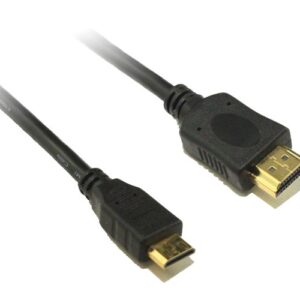 8ware-RC-MHDMI-3-8Ware Mini HDMI to HDMI Cable 3m with Ethernet 1.4V 3D HD 1080p Male to Male for Camera Camcorder Mobile Laptop Tablet Graphic Video Card