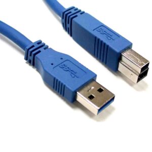 8ware-UC-3001AB-8Ware USB 3.0 Printer Cable 1m Type A to Type B Male to Male for External HDD Hard Drive Printer Scanner USB Hub Docking Station Blue Color