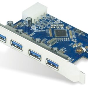 Astrotek-AT-U3PCICARD-Astrotek 4x Ports USB 3.0 PCIe PCI Express Add-on Card Adapter 5Gbps Windows XP/7/8/10 Server 2008  later Renesas 720201 Chipset Full Height