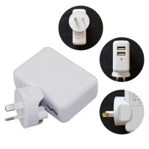 Astrotek-AT-USB-PWR-2-Astrotek USB Travel Wall Charger AU Power Adapter Plug 5V 2.1A 100V-240V 2 Ports White Colour for iPhone Samsung Smartphones  USB Devices ~CBAT-USB-P