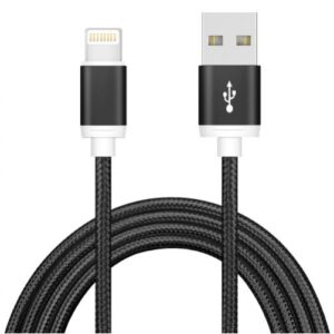 Astrotek-AT-USBLIGHTNINGB-1M-Astrotek 1m USB Lightning Data Sync Charger Black Cable for iPhone X 9 8 7S 7 Plus 6S 6 Plus 5 5S iPad Air Mini iPod