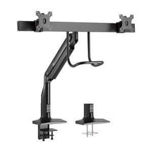 Brateck-LDT43-C021-Brateck Dual Monitors Select Gas Spring Aluminum Monitor Arm Fit Most 17‘-35’ Monitors Up to 10kg per screen VESA 75x75/100x100 (LS)