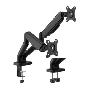 Brateck-LDT46-C024E-Brateck Cost-Effective Spring-Assisted Dual Monitor Arm Fit Most 17"-32" Monitor Up to 9KG VESA 75x75