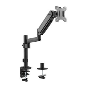 Brateck-LDT48-C012-Brateck Single Monitor Pole-Mounted Gas Spring Monitor Arm Fit Most 17" - 32" Monitor Up to 9Kg Per screen VESA 75x75/100x100