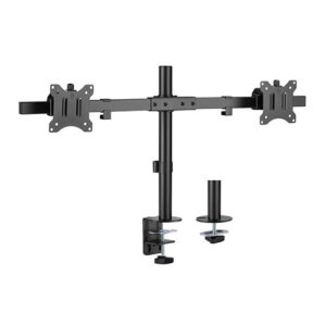 Brateck-LDT57-C02-Brateck Pole Mount Dual-Screen Monitor Mount Fit Most 17"-32" Monitors