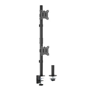 Brateck-LDT57-C02V-Brateck Vertical Pole Mount Dual-Screen Monitor Mount Fit Most 17"-32" Monitors
