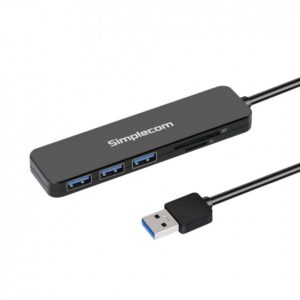 Simplecom-CH365-(LS)Simplecom CH365 SuperSpeed 3 Port USB 3.0 (USB 3.2 Gen 1) Hub with SD MicroSD Card Reader
