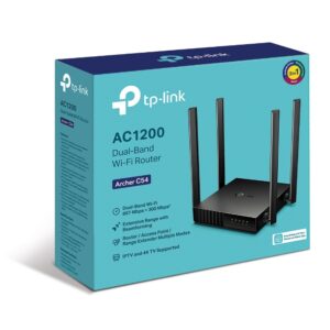 TP-LINK-Archer C54-TP-Link Archer C54 AC1200 Dual-Band Wi-Fi Router 2.4GHz 300Mbps 5GHz 867Mbps 4xLAN 1xWAN 4xAntennas