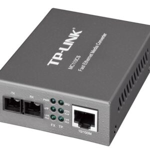 TP-LINK-MC110CS-TP-Link MC110CS 10/100Mbps Single-Mode Media Converter Convert 100BASE-FX Fiber to 100Base-TX Copper Media Extends Fiber Distance Up To 20km