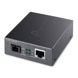 TP-LINK-FC111PB-20-TP-Link TL-FC111PB-20 10/100Mbps WDM Media Converter with 1-Port PoE - IEEE 802.3u