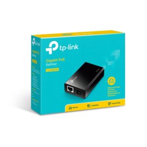 TP-LINK-POE10R-TP-Link POE10R Omada PoE Splitter 2xGbE Gigabit RJ45 Port Power Over Ethernet Adapter carry Power  Data over 100m Plug  Play
