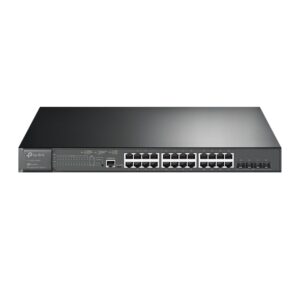 TP-LINK-SG3428XMP-TP-Link SG3428XMP Omada 24-Port PoE+ Gigabit L2+ Managed Switch with 4 10GE SFP+ Slots