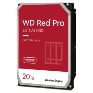 Western Digital-WD201KFGX-Western Digital WD Red Pro 20TB 3.5" NAS HDD SATA3 7200RPM 512MB Cache 24x7 300TBW ~24-bays NASware 3.0 CMR Tech 5yrs wty (LS) - WD202KFGX