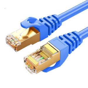 8ware-CAT7-F-3BLU-8Ware CAT7 Cable 3m - Blue Color RJ45 Ethernet Network LAN UTP Patch Cord Snagless Flat cable