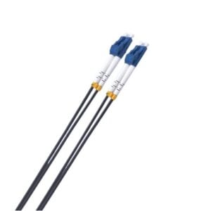 8ware-CB8W-LCUPCBLACK-2M-8ware 2m LC-LC OS2 Single Mode Dual-Core Fibre / Fiber Optic Cable UPC Duplex Armoured Low Smoke Zero Halogen (LSZH) Jacket Black