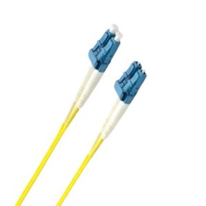 8ware-CB8W-LCUPCYELLOW-2M-8ware 2m LC-LC OS2 Single Mode Dual-Core Fibre / Fiber Optic Cable UPC Duplex Armoured Low Smoke Zero Halogen (LSZH) Jacket Yellow