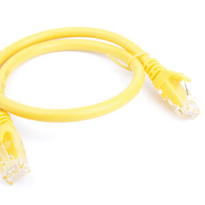 8ware-PL6A-0.25YEL-8ware CAT6 Cable 0.25m (25cm)- Yellow Premium RJ45 Ethernet Network LAN UTP Patch Cord 26AWG CU Jacket