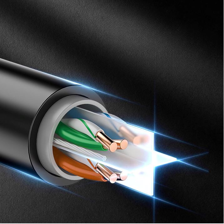 8ware | 8Ware 350m CAT6A UTP LAN Network Cable Roll 24AWG PVE HDPE 7.4mm UV Stabilised Jacket Wooden Reel Outdoor Black | CAT6A-EXT350BLK - Image 2