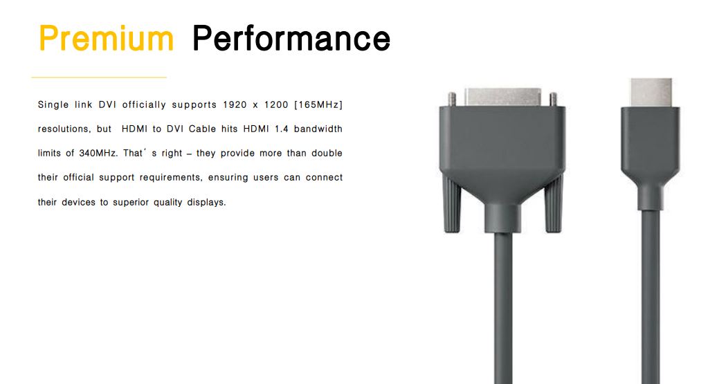 8ware | 8ware Pro Series 2M HDMI to DVI cable Male to Male Nickel plated high performance 30AWG OD6.0 Copper PVC TPE (Retail package) | 8W-HDMIDVIF - Image 2