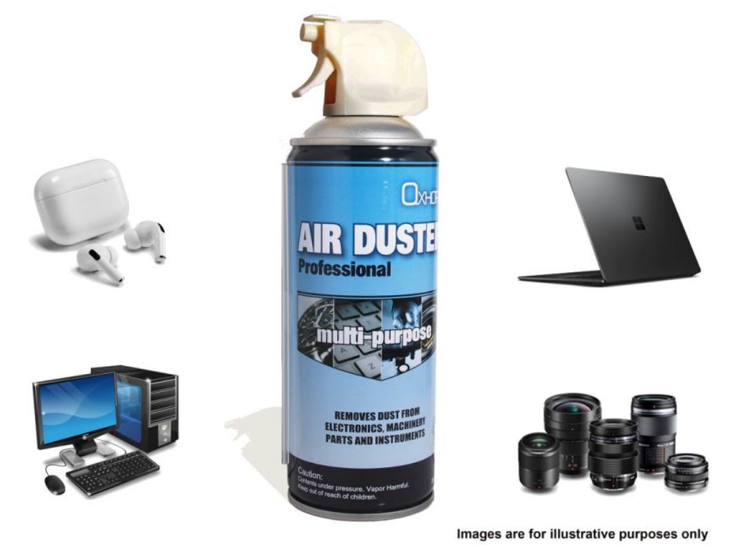 8ware | 8Ware Air Duster Compressed Can Spray Safety High Pressure Dust Remove to Clean Keyboard Mainboard Video Card PC Laptop Camera Mobile Car 400ml 285g | AD-400 - Image 2