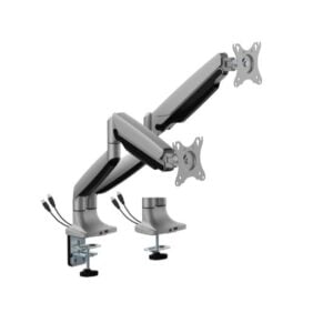 Brateck-LDT82-C024UC-SV-Brateck LDT82-C024UC DUAL SCREEN HEAVY-DUTY GAS SPRING MONITOR ARM WITH USB PORTS For most 17"~35" Monitors