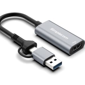 Simplecom-DA306C-Simplecom DA306C USB 3.0 and USB-C to HDMI Video Card Adapter Full HD 1080p