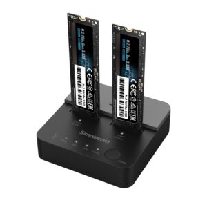 Simplecom-SD550v2-Simplecom SD550v2 USB 3.2 Gen2x2 to Dual Bay NVMe M.2 SSD Docking Station Duplicator Offline Clone