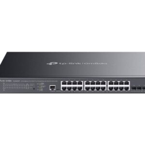 TP-LINK-SG3428XMPP-TP-Link SG3428XMPP Omada 24-Port Gigabit and 4-Port 10GE SFP+ L2+ Managed Switch with 16-Port PoE+  8-Port PoE++