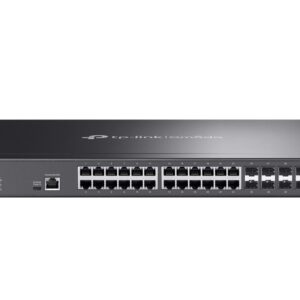 TP-LINK-SX3832-TP-Link SX3832 Omada 24-Port 10GBASE-T L2+ Managed Switch with 8 10GE SFP+ Slots (SX3832)；24× 1/2.5/5/10 Gbps RJ45 ports；8× 1/10 Gbps SFP+ slots; 640