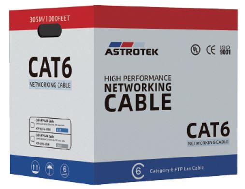 Astrotek | Astrotek CAT6 FTP Cable 305m Roll - Blue Full 0.55mm Copper Solid Wire Ethernet LAN Network 23AWG 0.55cu Solid 2x4p PVC Jacket | ATP-BLUF6-305M - Image 2