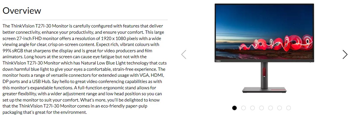 Lenovo | LENOVO ThinkVision T27i-40 27