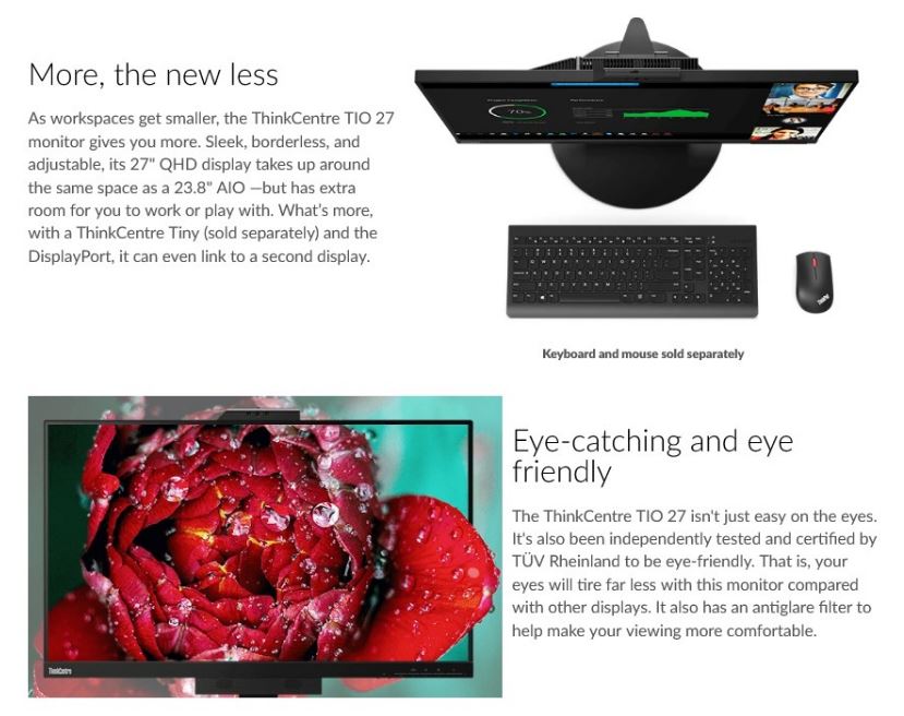 Lenovo | LENOVO ThinkCentre Tiny-in-One 27
