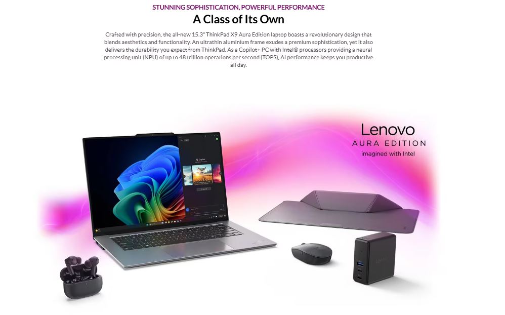 Lenovo | LENOVO ThinkPad X9 Aura Copilot+ PC 15.3
