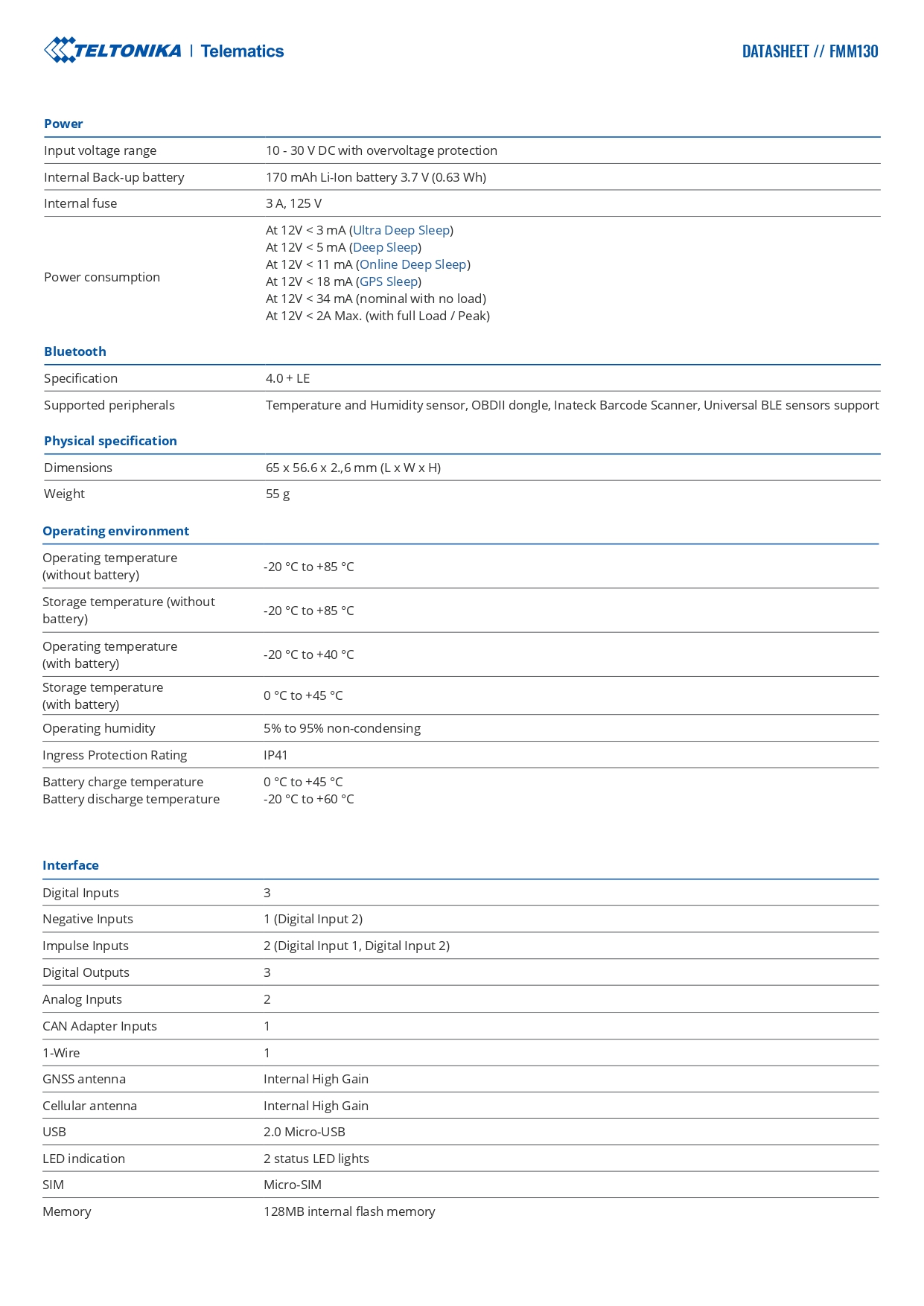 Teltonika | Teltonika FMM130 Advanced CAT M1/GSM/GNSS/BLE Terminal with Internal Antennas and Backup Battery | FMM130LNXW01 - Image 3