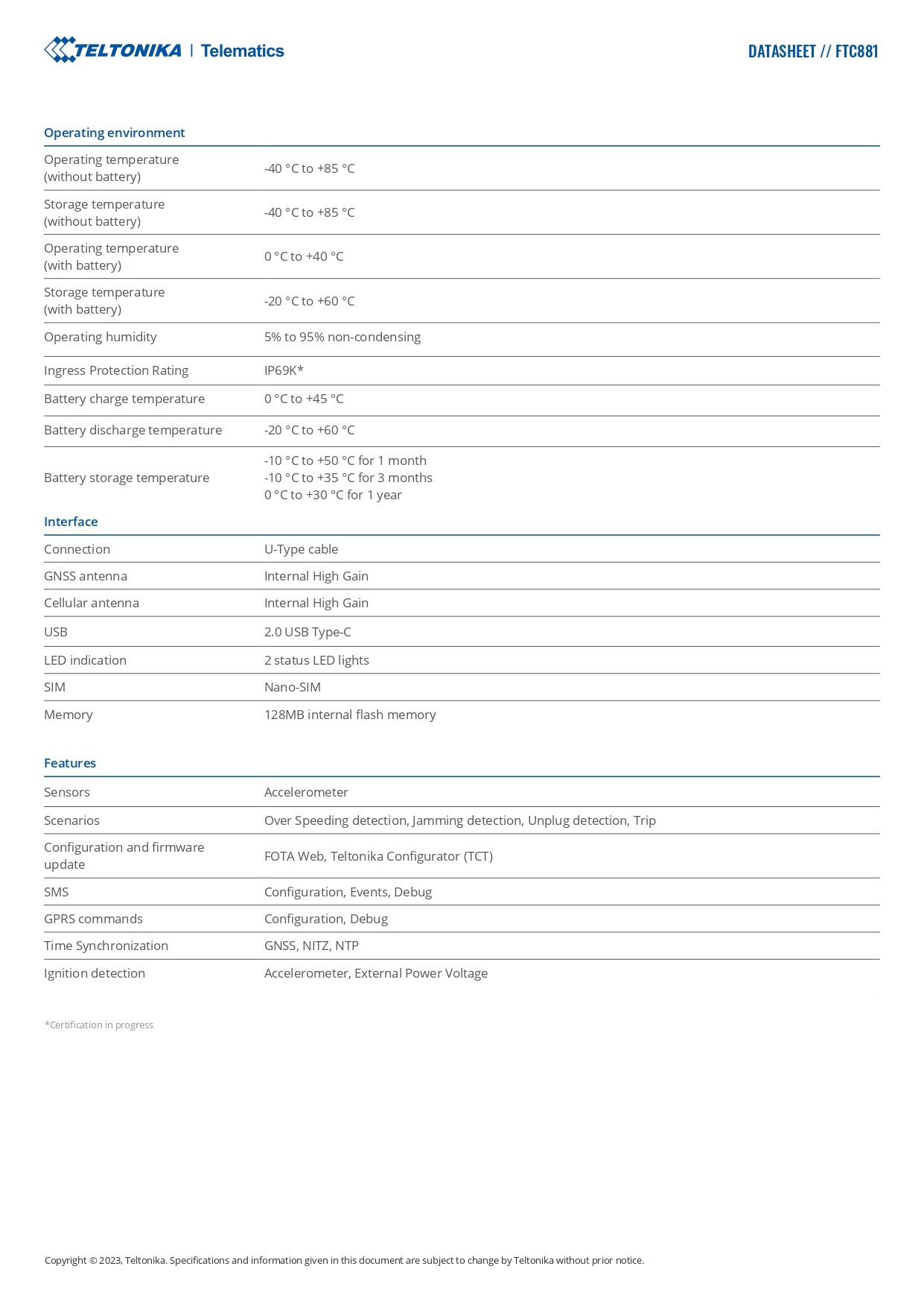 Teltonika | Teltonika FTC881- High voltage 4G LTE Cat 1 battery-mounted vehicle GPS tracker with enhanced GNSS accuracy and IP69K resistance | FTC881 - Image 3