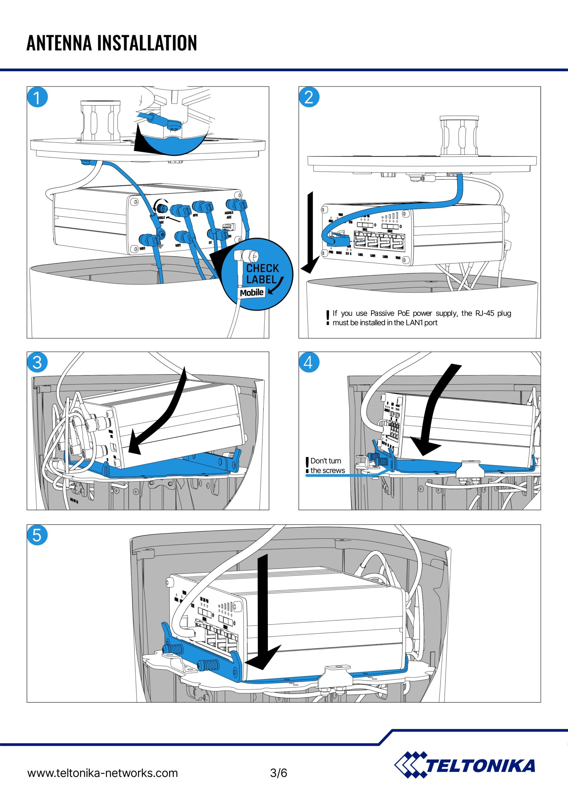 Teltonika | Teltonika OUTDOOR LTE/Wi-Fi/GPS/BLUETOOTH ANTENNA FOR RUTX11  RUTM11 routers | PR1IC970 - Image 5