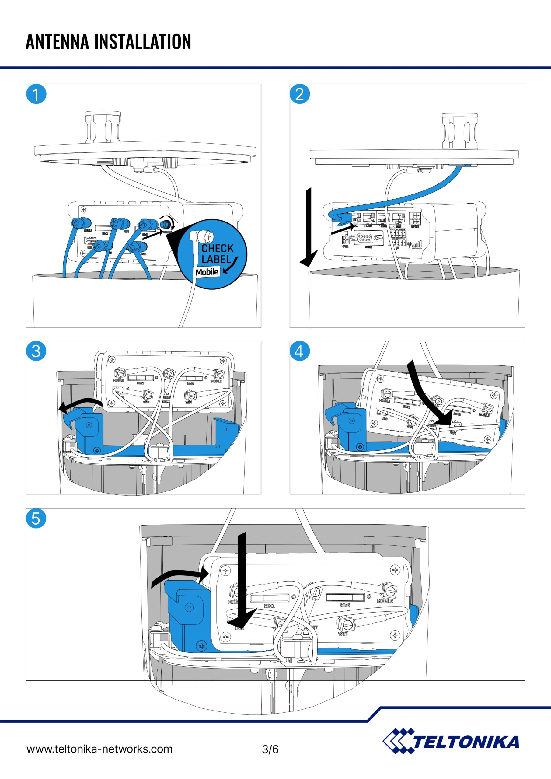 Teltonika | Teltonika OUTDOOR LTE/WI-FI/GPS ANTENNA FOR RUT9-SERIES ROUTERS - RUT901, RUT906, RUT951, RUT955, RUT956 | PR1ICC60 - Image 5