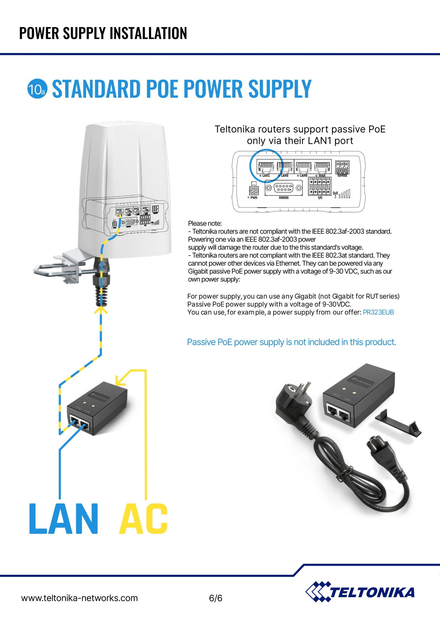 Teltonika | Teltonika OUTDOOR LTE/WI-FI/GPS ANTENNA FOR RUT9-SERIES ROUTERS - RUT901, RUT906, RUT951, RUT955, RUT956 | PR1ICC60 - Image 8