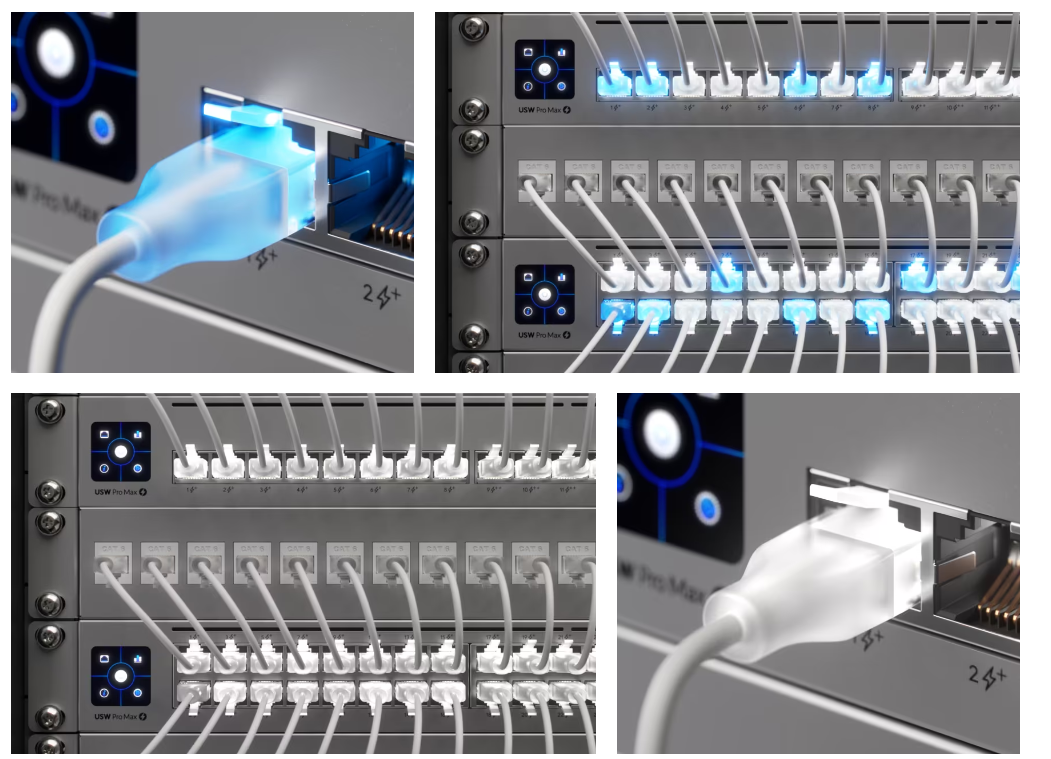 Ubiquiti | Ubiquiti UniFi Etherlighting Patch Cable Length 2M  Nano-thin Patch Cable With 2.5 GbE Support Designed sShow Etherlighting Effects. | UACC-Cable-Patch-EL-2M-W - Image 1