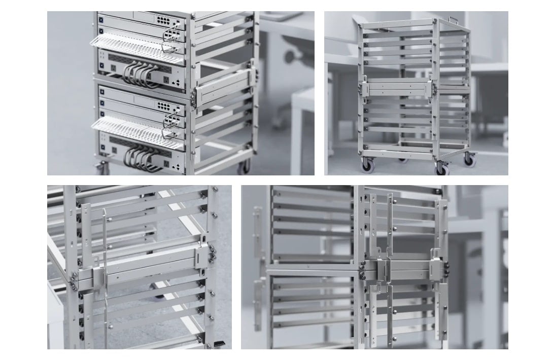 Ubiquiti | Ubiquiti Toolless Mini Rack Stacking Kit, Easy Install Accessory Set, Connect 2 Toolless Mini Racks To Create 12U Network Rack | UACC-Rack-Stacking-Kit - Image 1