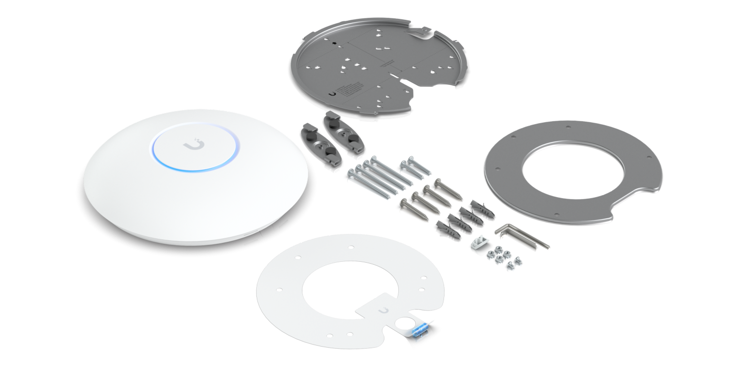 Ubiquiti | Ubiquiti UniFi WiFi 7 AP U7-Pro, Ceiling-mount,AP 6 GHz Support, 2.5 GbE Uplink, 9.3 Gbps Over-the-air Speed, PoE+ Power, 300+ Device | U7-Pro - Image 2