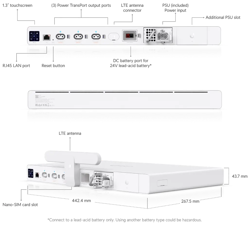 Ubiquiti | Ubiquiti UISP Power Professional, 10/100 MbE RJ45 LAN Port,Universal AC inputs,Suit UISP Console/ Router/Router Pro/Switch/Switch Pro, | UISP-P-PRO - Image 1