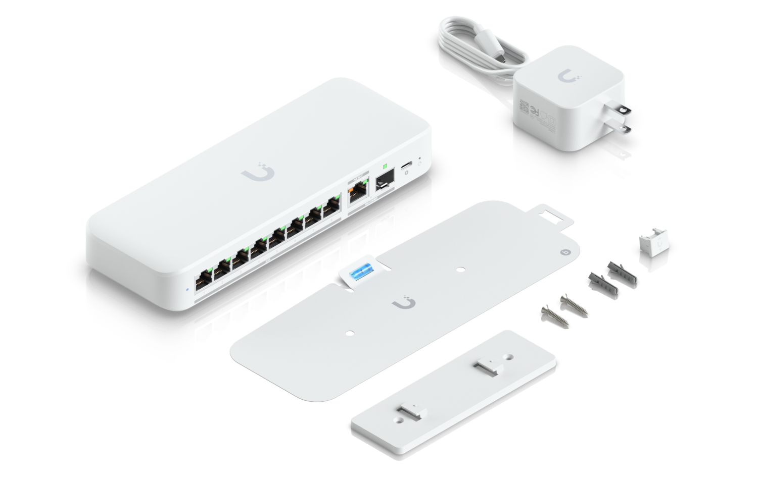 Ubiquiti | Ubiquiti Flex 2.5G, Flexible,8-port 2.5 GbE Switch,10 GbE RJ45/SFP+ Combination Uplink Port,Powered With USB-C (Included)/PoE+ adapter ( Not Included) | USW-Flex-2.5G-8 - Image 2