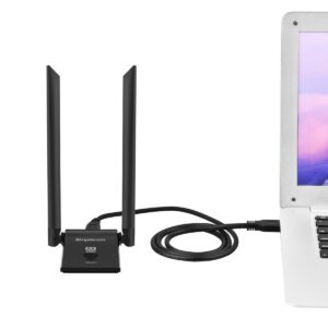 Simplecom-NW628V2-Simplecom NW628v2 AX1800 Dual Band WiFi 6 USB Adapter with 2x 5dBi High Gain Antennas