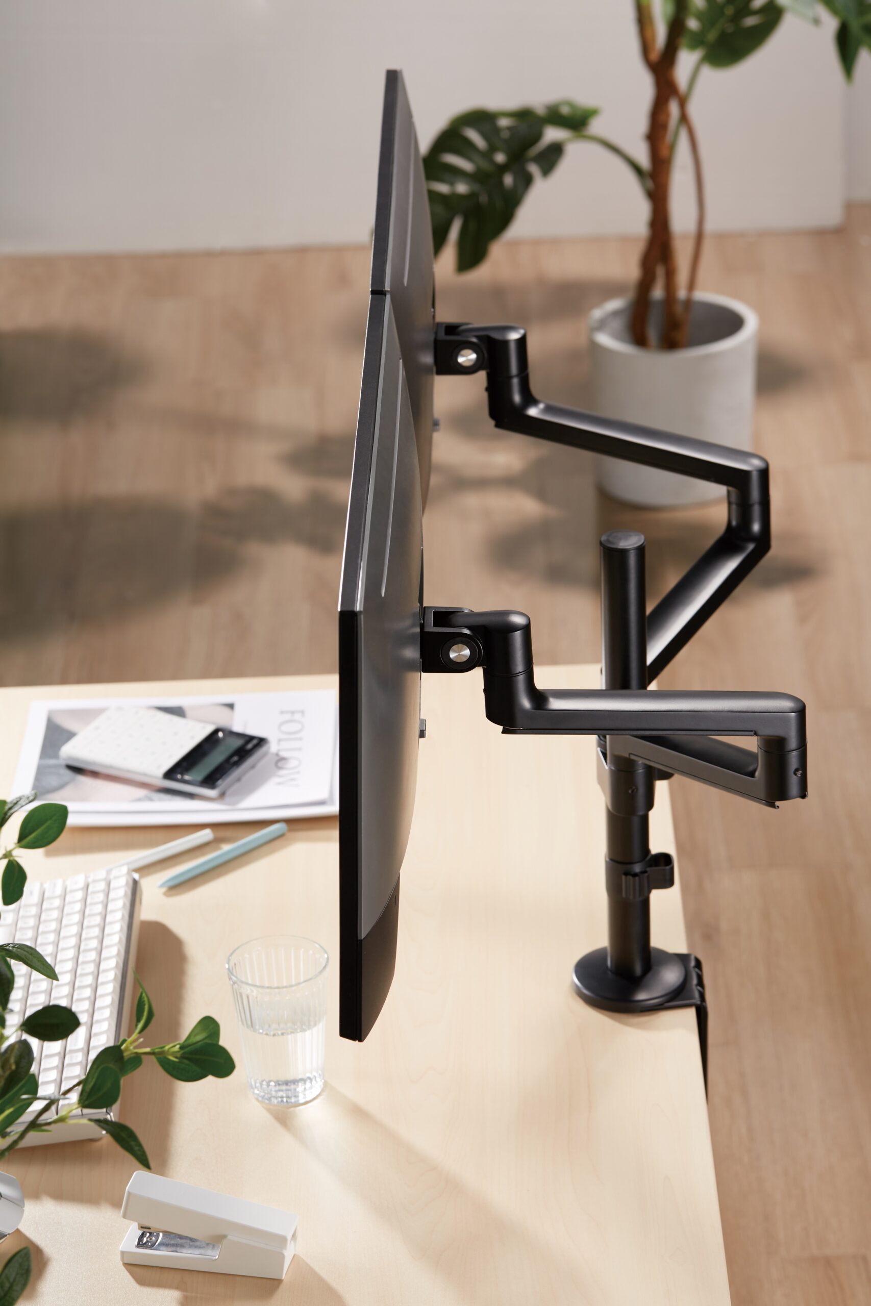Astrotek | Astrotek Dual Monitor Arm Desk Mount Height Adjustable Stand for 2x LCD Display 23.8