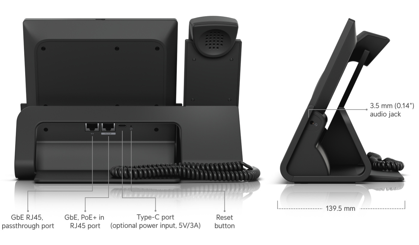 Ubiquiti | Ubiquiti G3 Touch Enterprise, Next-generation Premium Desktop Smartphone for UniFi Talk,7